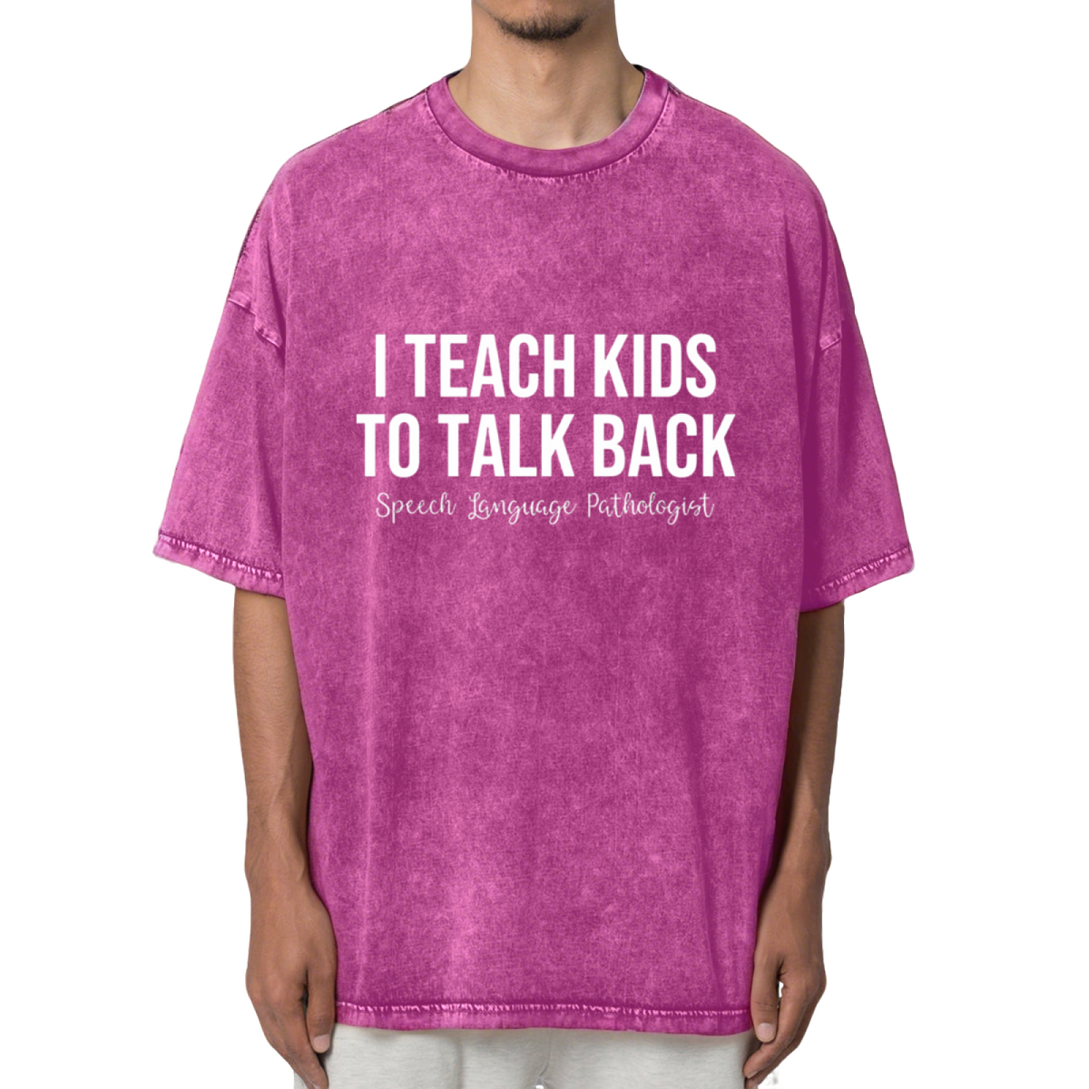 I Teach Kids To Talk Back Speech Language Washed Graphic T-Shirt