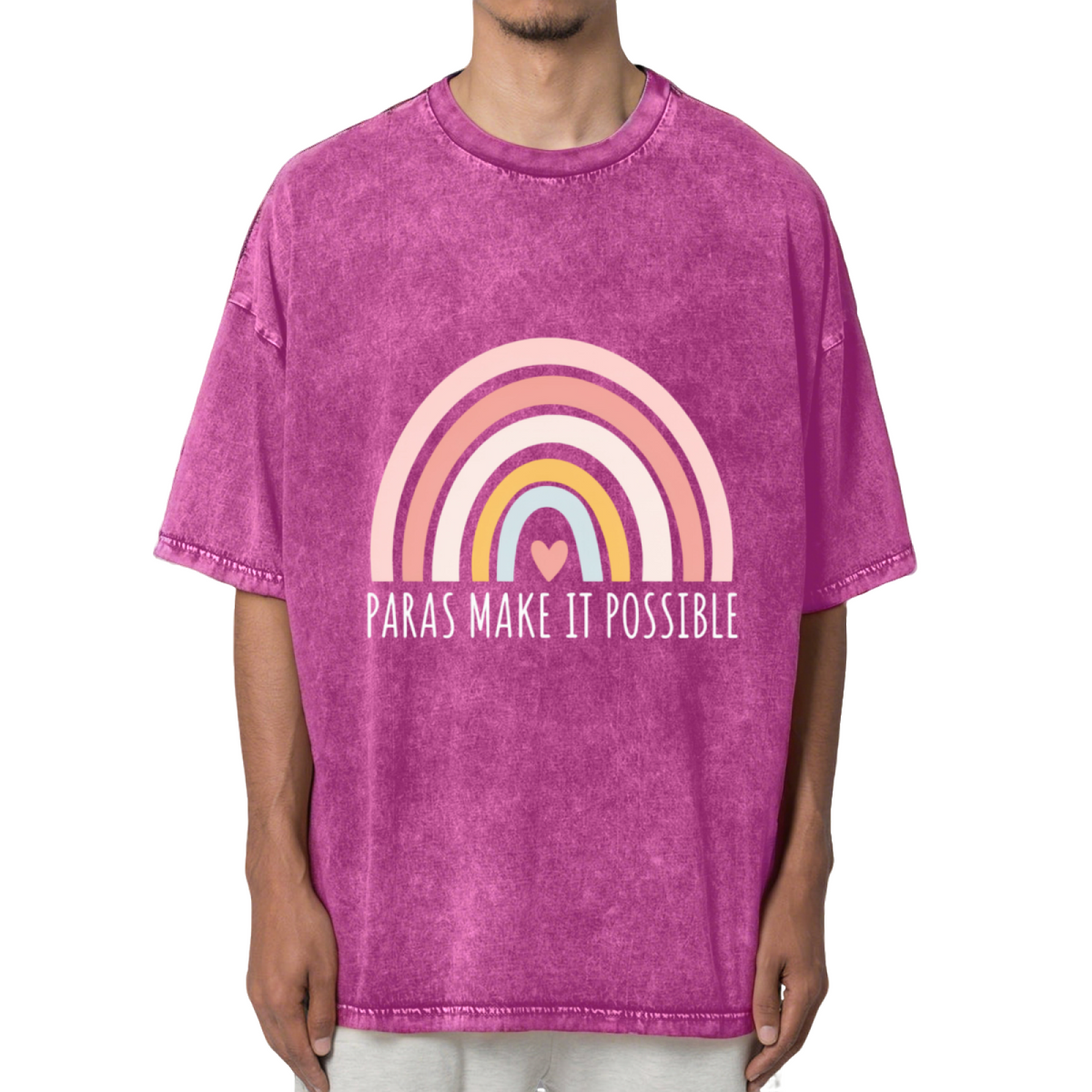 Paras Make It Possible Paraprofessional Washed Graphic T-Shirt