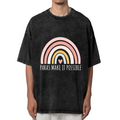 Unisex washed graphic T-shirt with Paras Make It Possible themed design, product image