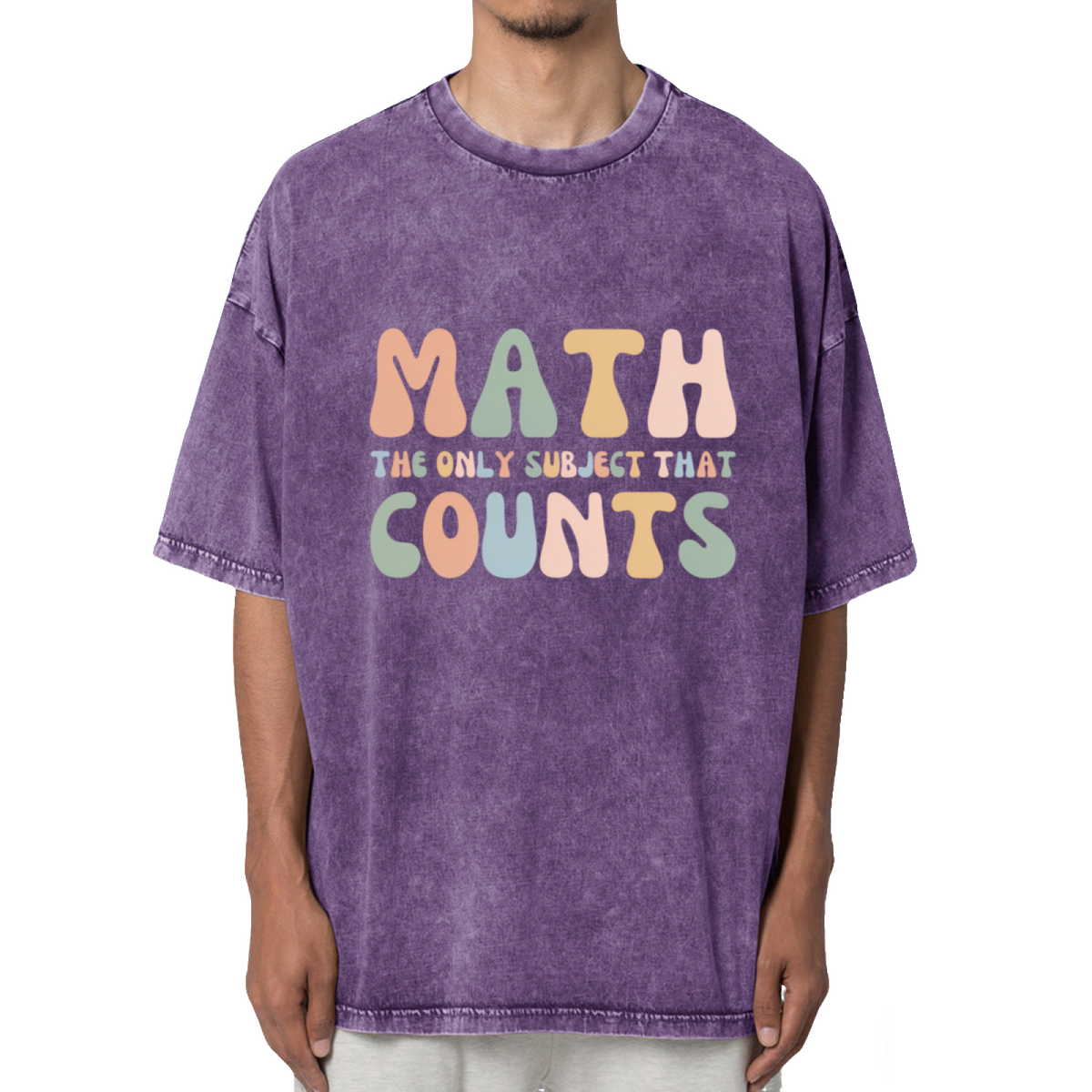 Math The Only Subject That Counts Washed Graphic T-Shirt