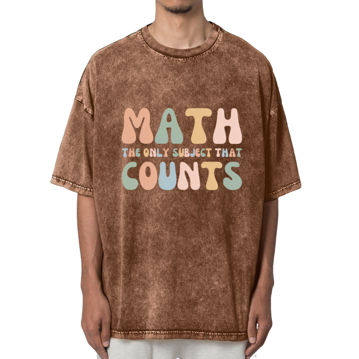 Math The Only Subject That Counts Washed Graphic T-Shirt