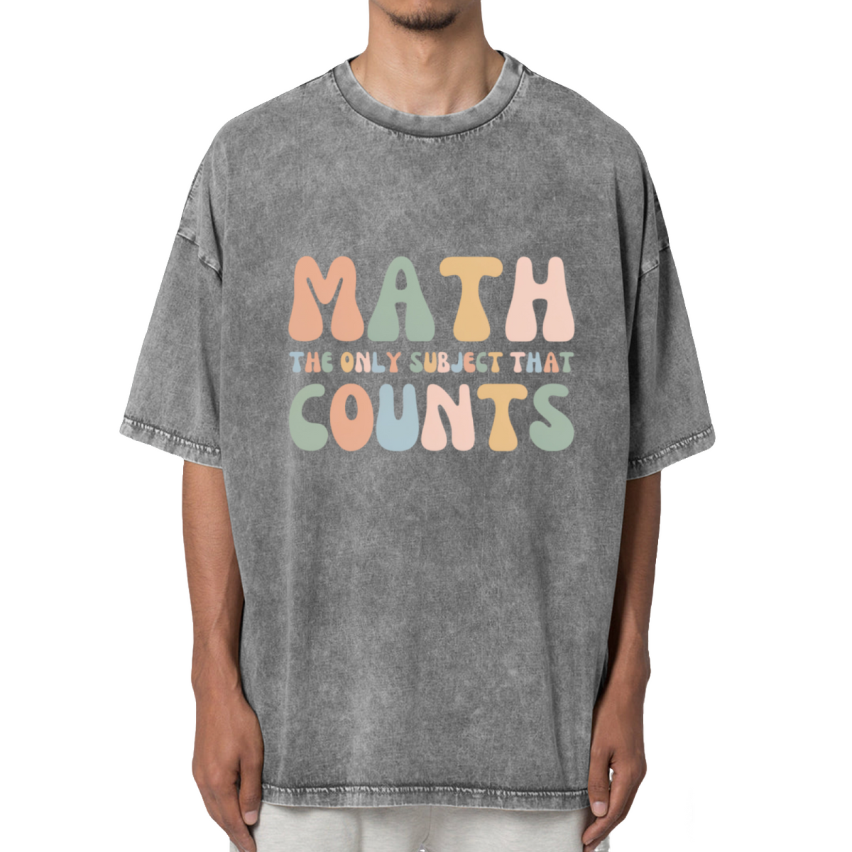 Math The Only Subject That Counts Washed Graphic T-Shirt