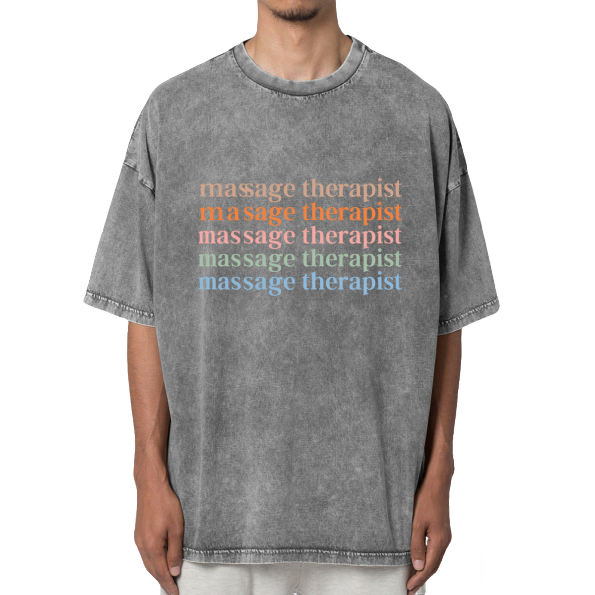 Massage Therapist Quote Washed Graphic Tee