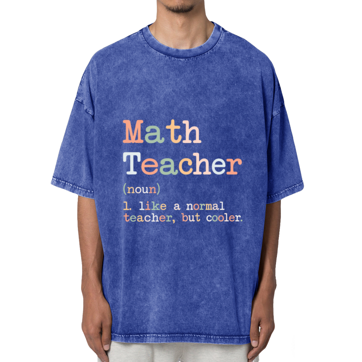 Math Teacher Like A Normal Teacher But Washed Graphic T-Shirt