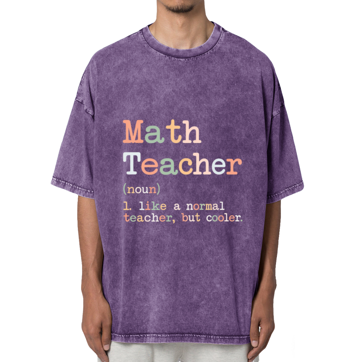 Math Teacher Like A Normal Teacher But Washed Graphic T-Shirt
