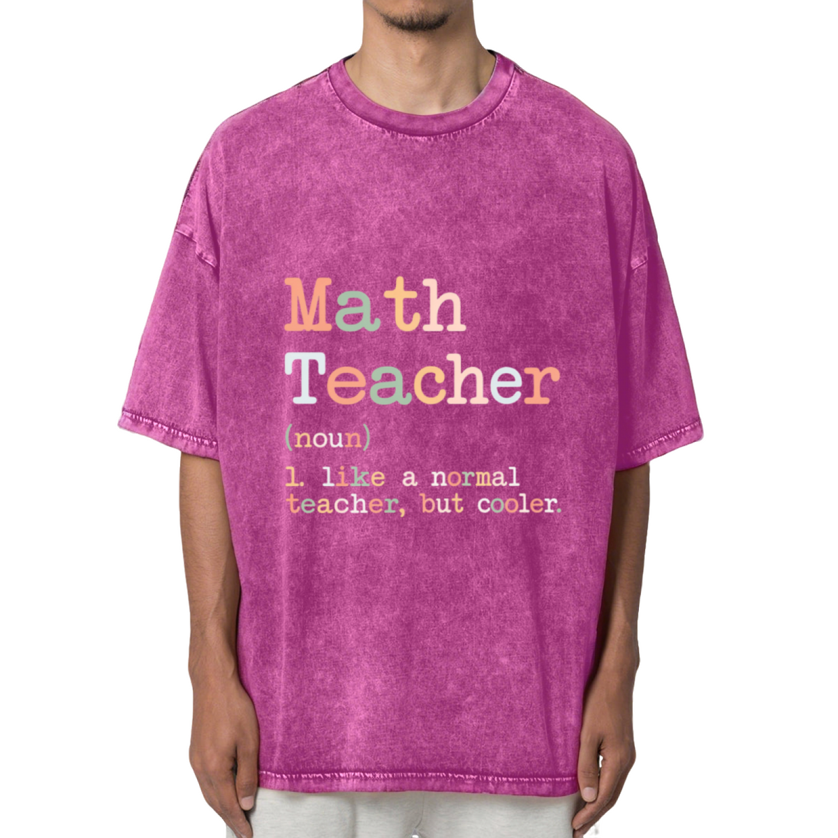 Math Teacher Like A Normal Teacher But Washed Graphic T-Shirt