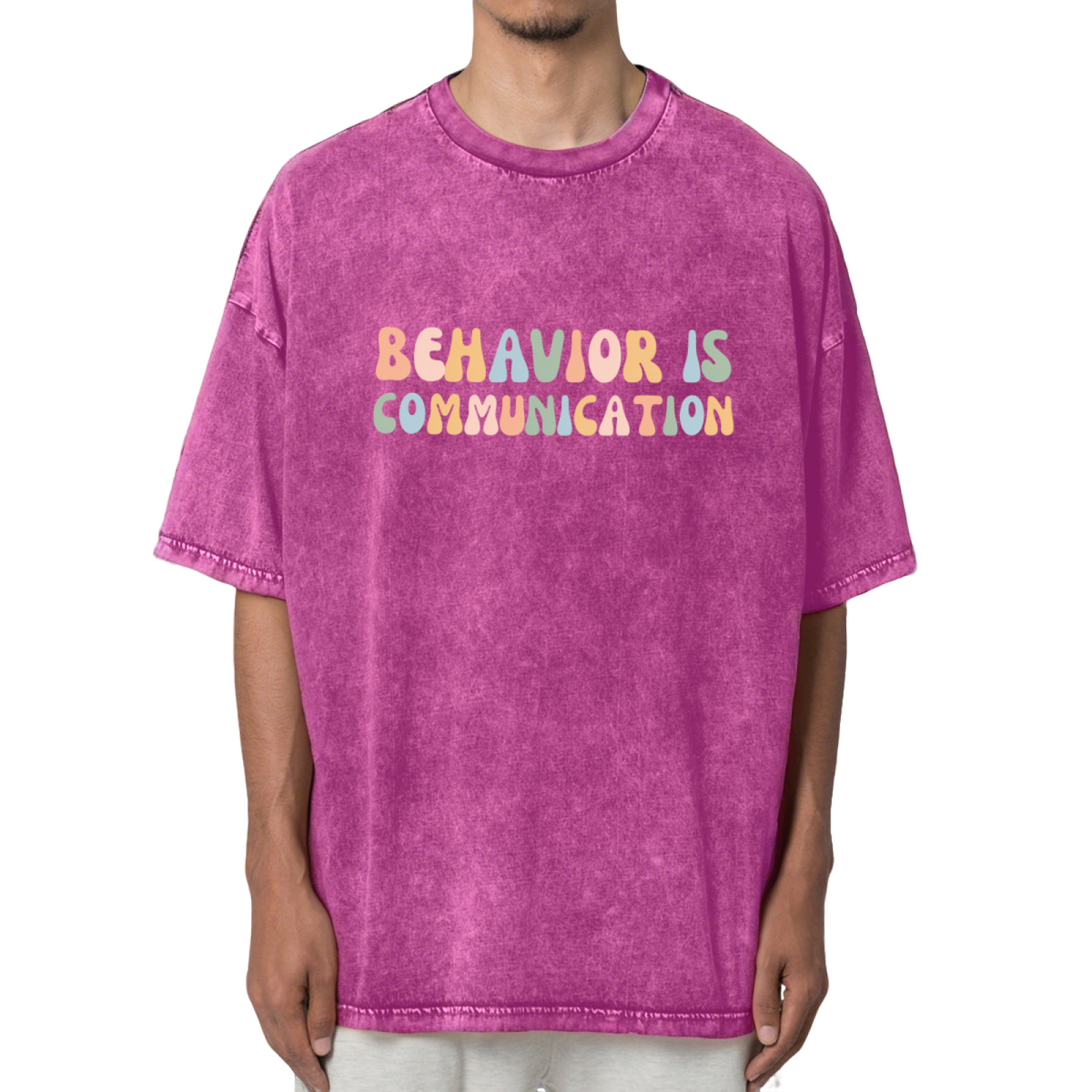 Behavior Is Communication Washed Graphic T-Shirt